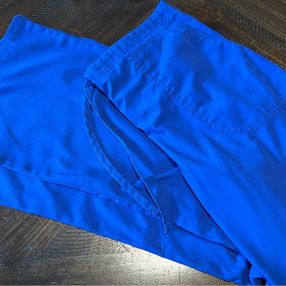 Blue scrub pants